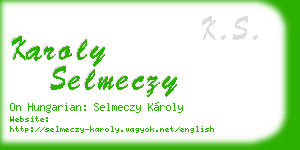 karoly selmeczy business card
