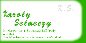 karoly selmeczy business card